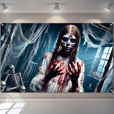 Trick Or Treat Banner Haunted House Decorationsations 71 x 43 Inch