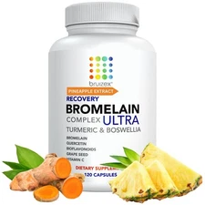 Bruizex Ultra Bromelain and Quercetin Bruising Relief Supplement 120 Capsules...