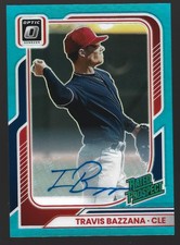 Panini 2026 Donruss OPTIC TRAVIS BAZZANA Carolina Blue Rated Prospect #/49 Auto