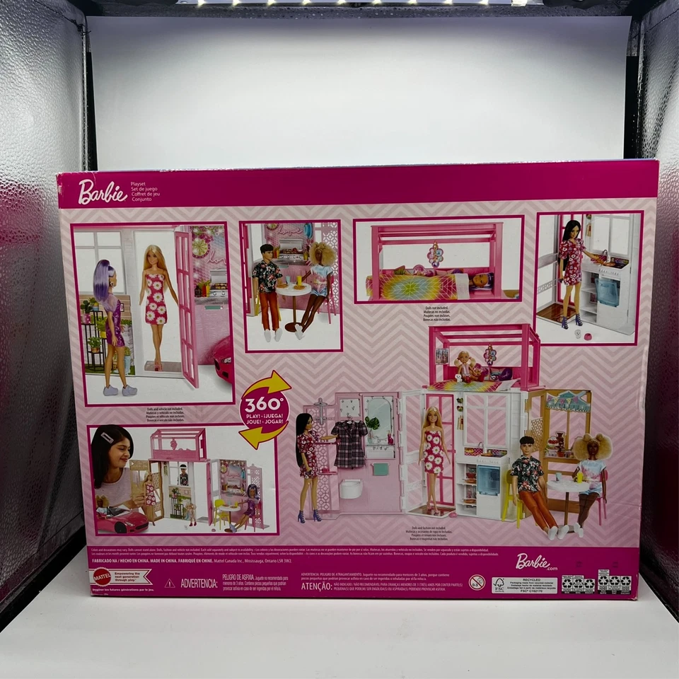 Полностью меховой домик Barbie 360 Fold and Go 4 игровые зоны и аксессуары - Изображение 2 из 4