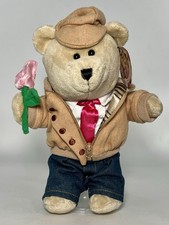 Starbucks 70th Anniversary Bearista Valentine's Bear Pink Rose 2008 Plush NWT