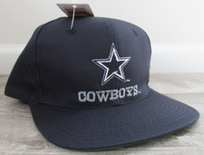 Vtg Dallas Cowboys Plain Logo Snapback Hat Cap NFL Blue Eastport Adjustable
