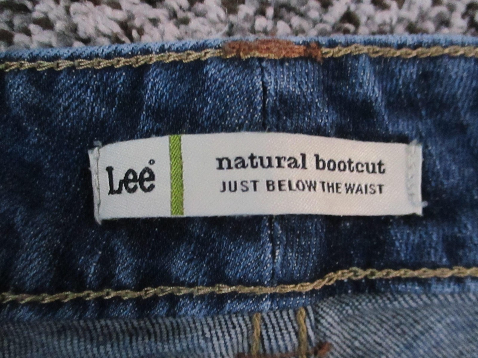 Lee Natural Bootcut Jeans Womens 14 Blue Med Wash High Rise Stretch 34x30 thumbnail 5