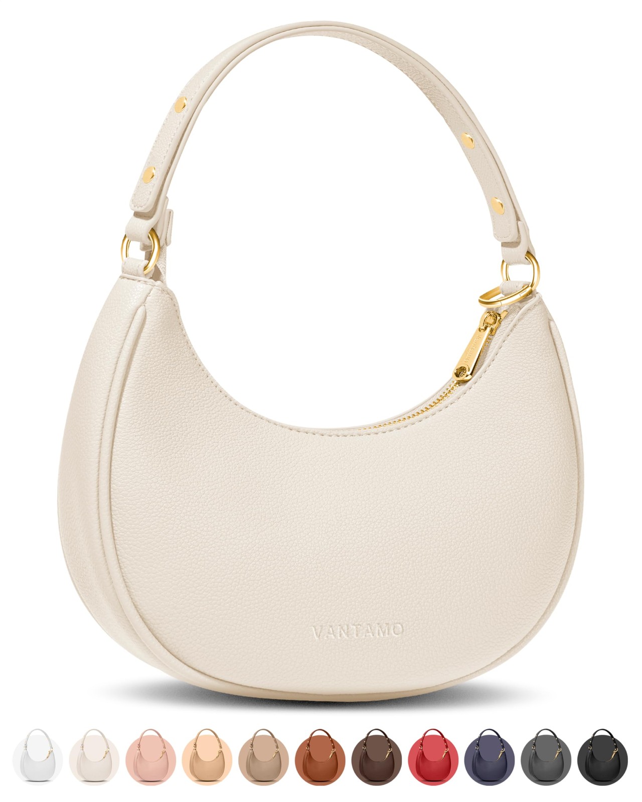 Vantamo Crescent Bags For Women with RFID Protection, Half Moon Clutch Purses...