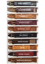 Cinturini 18mm vera pelle Vintage vari colori fibbia oro giallo