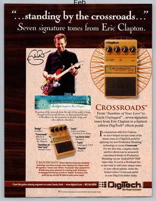 Eric Clapton Signature Crossroads Digitech Pedal Promo 2005 Full Page Print Ad