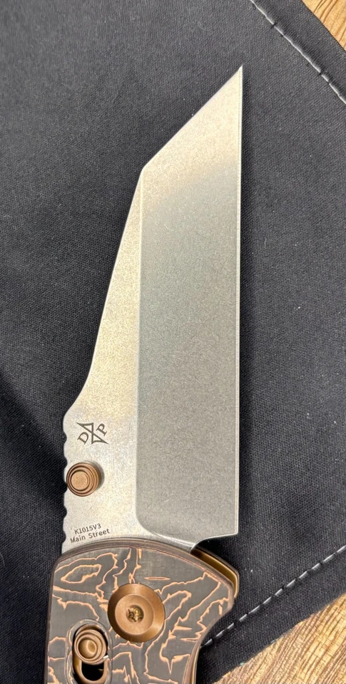 Faca de fibra de carbono cobre Kansept Little Main Street S35VN - Imagem 4 de 4