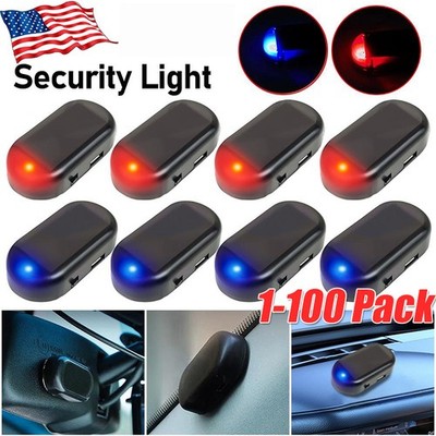 Car Alarm Warning Solar Flash LED Light Fake Security System Anti-theft Signa