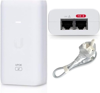 Ubiquiti POE Injektor Instant 802.3af 48V 15W Power mit WT UK Adapter U-POE-af