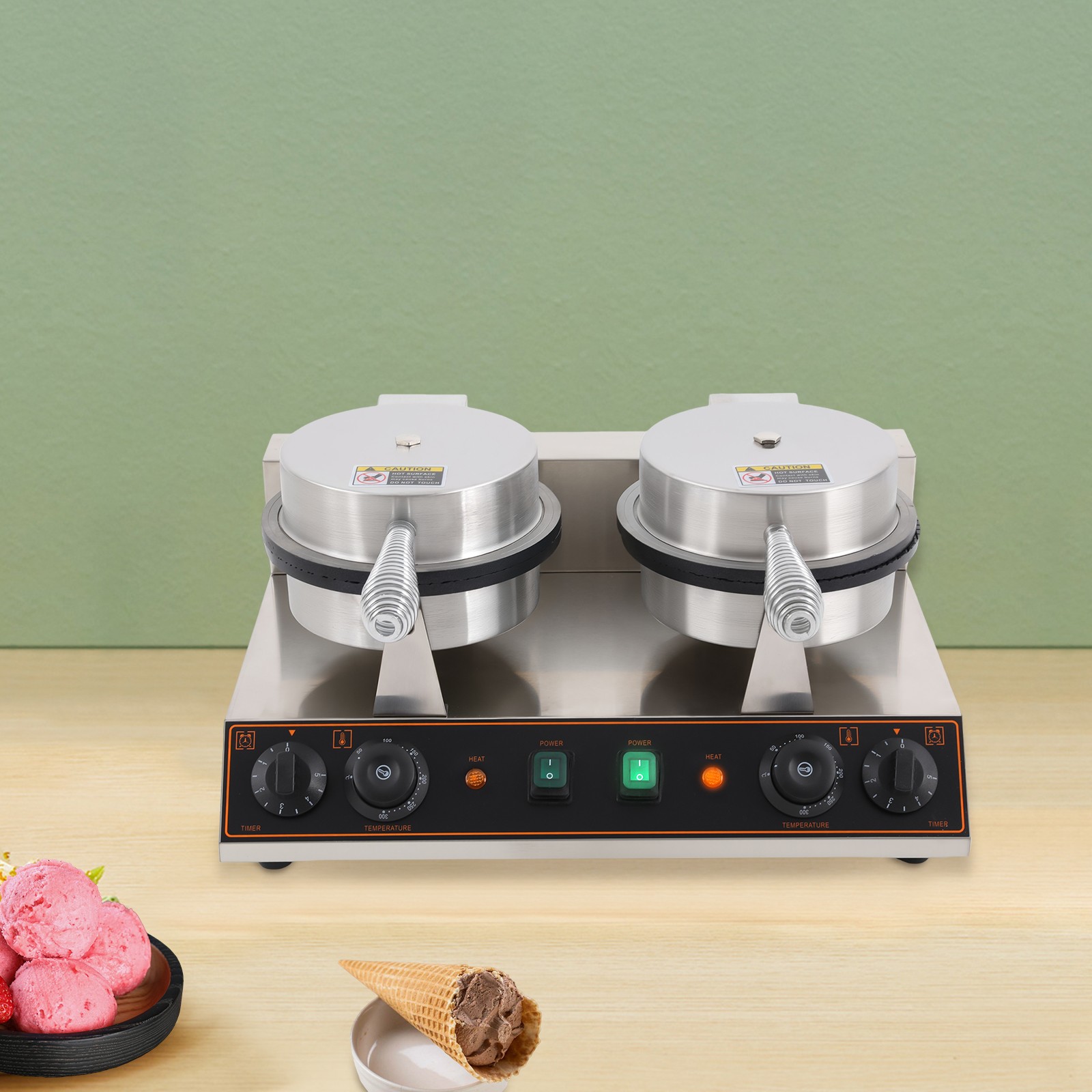 Nonstick Ice Cream Cone Electric Double Egg Roll Us