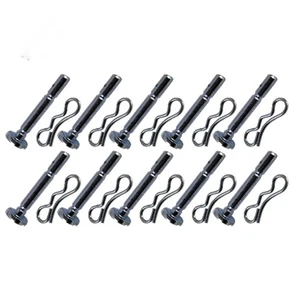 10 New Shear Pins w/Cotter Pins 1/4" X 1-7/8" Fits Various Snow Blower Models