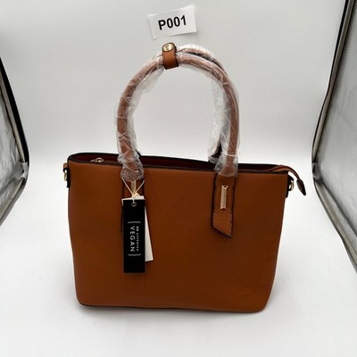 Isabelle Womens Handbag Brown Cognac Detachable Strap Inner Pockets Shoulder Bag