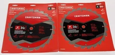 2) CRAFTSMAN 10" 24T Framing Ripping Carbide Miter Table Saw Blades CMAS21024