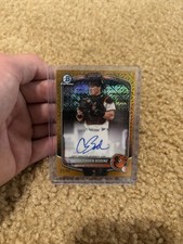 Bowman 2025 Bowman Draft Caden Bodine Orioles Auto Gold Mojo Refractor /50