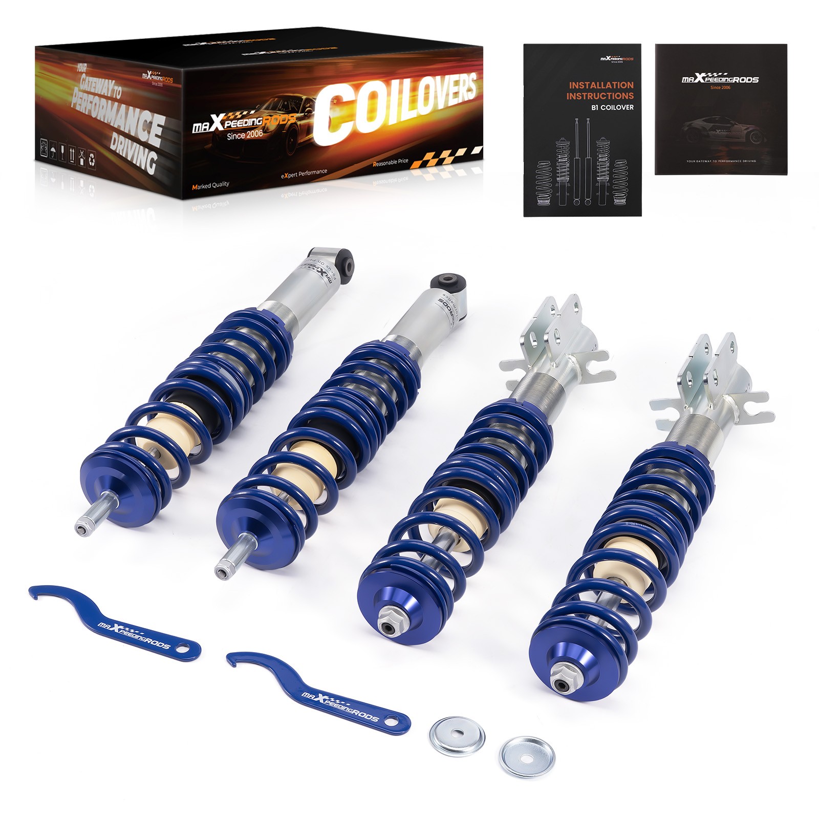 Front Rear Coilovers for VW Golf 1 Scirocco MK2 53B 1981-1992 Coupe Suspension