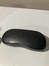 Authentic Ray-Ban Sunglasses Leather Case only Black Genuine OEM Holder Hard