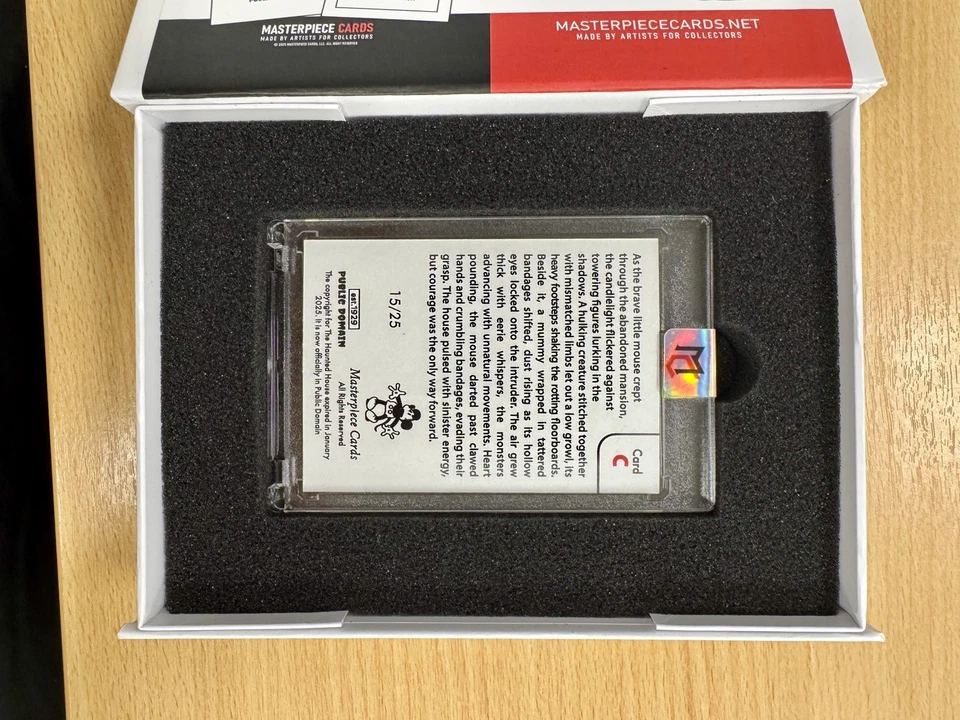 Masterpiece Cards The Haunted House Card Blue NUMBERED 15/25 Mickey Mouse - Image 2 of 4