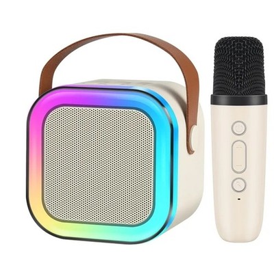 Bluetooth Karaoke Mikrofon, kabellos, bunte Lichter, integrierter Lautsprecher