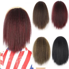 8" Short Yaki Straight Ponytail Synthetic Drawstring Ponytails for Black Women