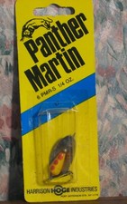 Fishing Lure : Panther Martin Spinner 1/4 Ounce - 6 PMR-S - New on Card
