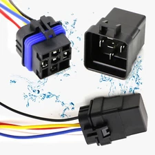 12V 40/30A Waterproof 5-Pin SPDT Mini Relay w/Watertight Connector and Pigtail