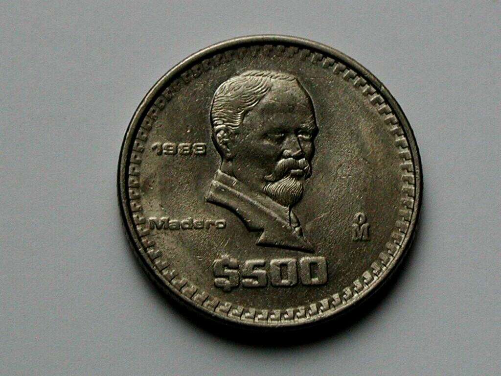 Mexico 1988 $500 PESOS Coin with Francisco Madero (Mexican