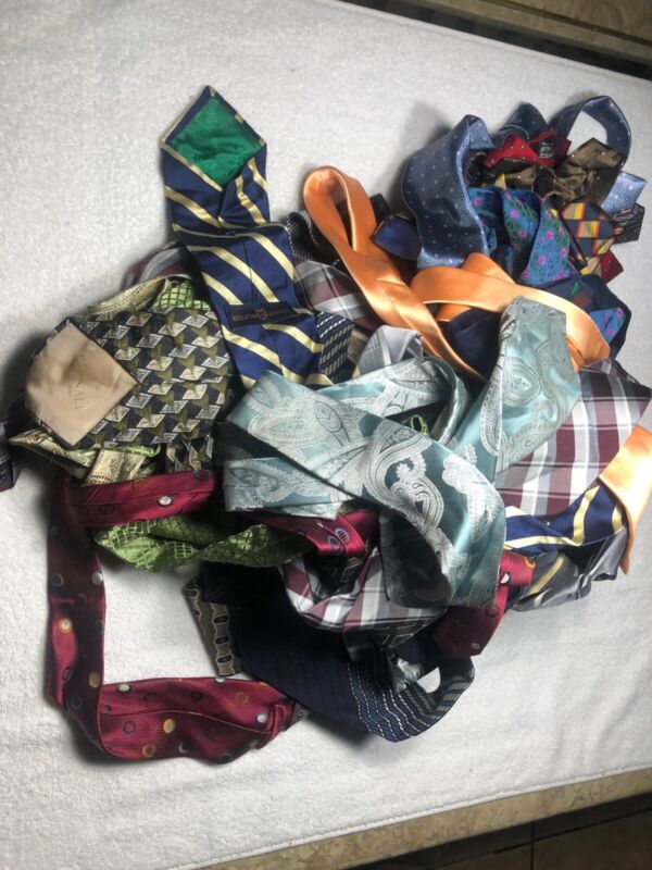 50 LOT OF MENS TIES FOR PROJECTS QUILTING SCRAP LOT