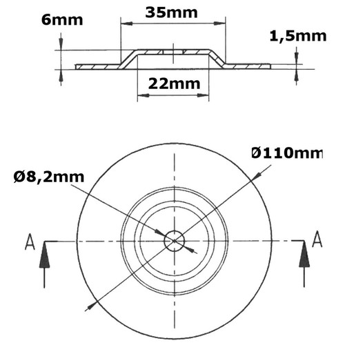 Toroidal transformer Mounting set 110mm Mounting accessories Mounting - Picture 2 of 2