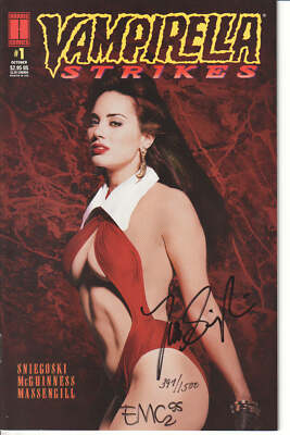 Vampirella Strikes #1 DF 1995 Signed by Tom Sniegoski and Ed McGuinness NM