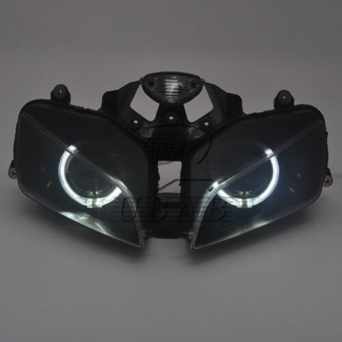 Assembly Projector Headlight White Angel Devil Eye For Honda CBR600RR 2003-2006 - Picture 3 of 14