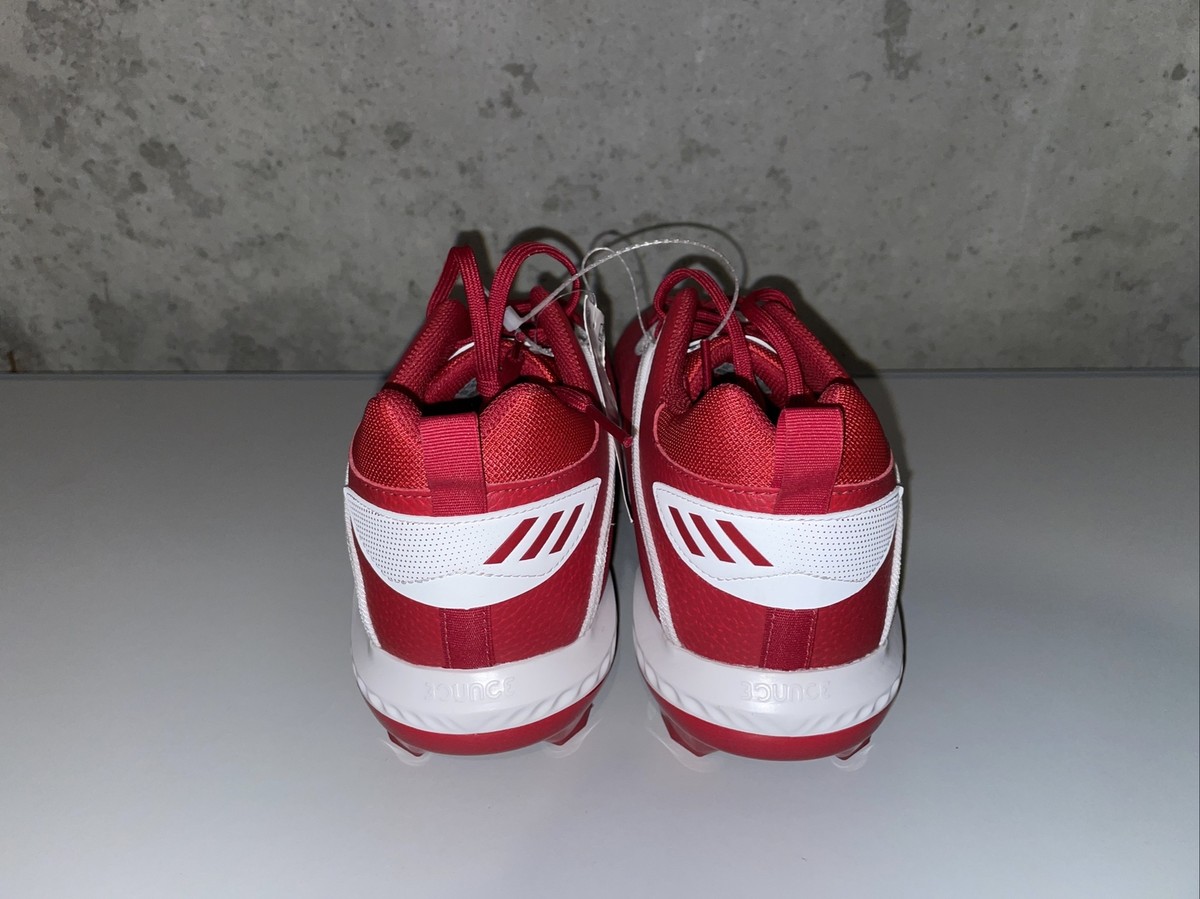 adidas Men\'s FV9364 Ironskin Metal Baseball Cleat Red White Size 14 Amazon.com | Adidas Mens Icon 7 Mid Team Power Red/White  main image 2
