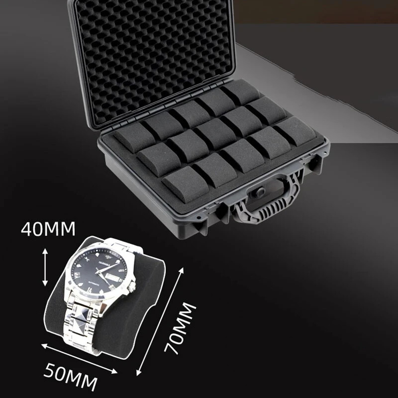 15 Slots ABS Plastic Watch Box Portable Watches Organizer Storage