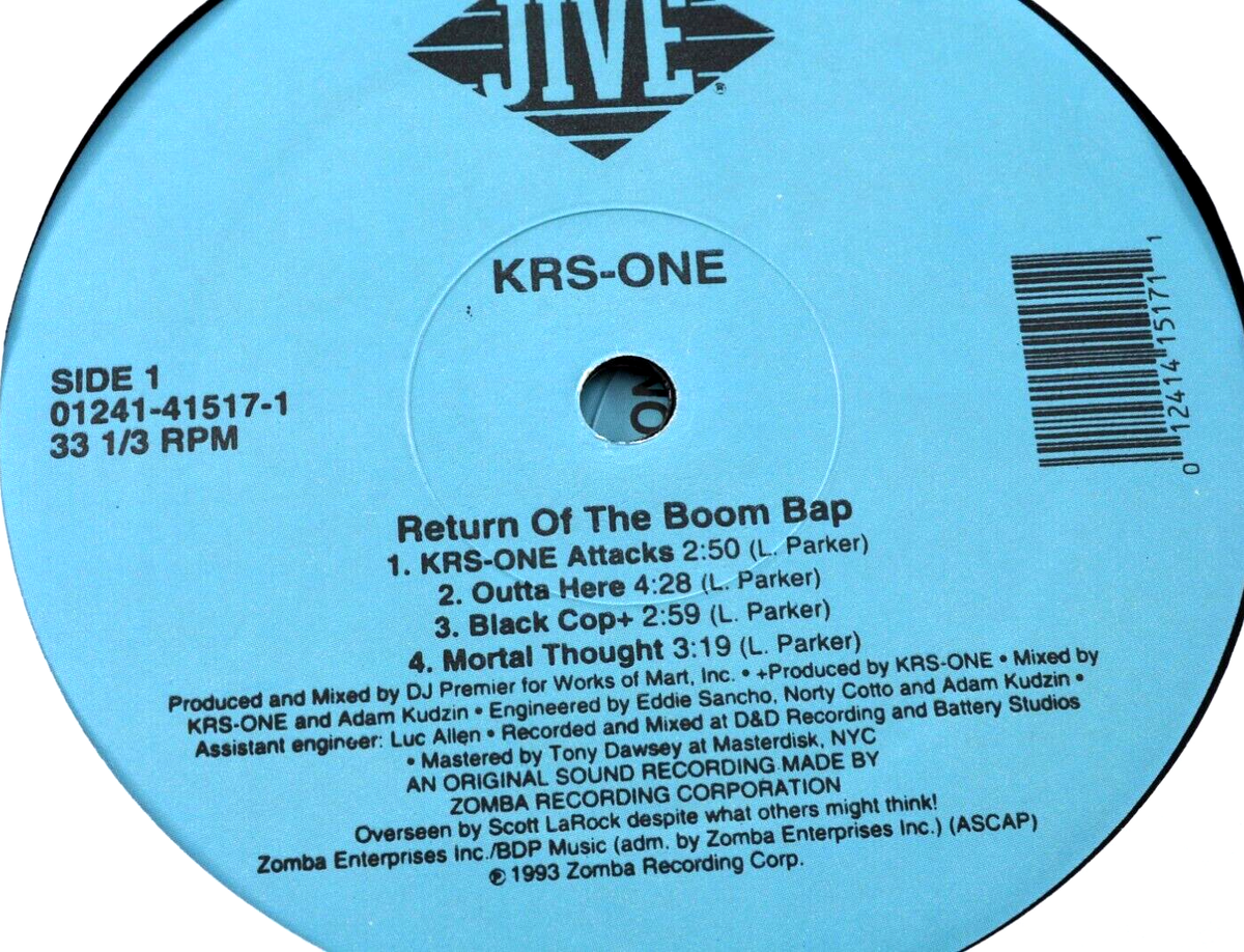 KRS-ONE – Return Of The Boom Bap Jive 1993 Us Original (2LP/M/Vg 