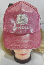 John Deere Toddler Girls Pink Glitter Snap Back Hat Cap Officially Licensed New