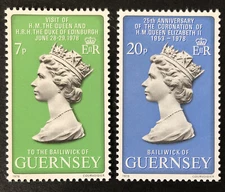 GUERNSEY 1978 MINT MNH 25th ANNIVERSARY OF CORONATION SET - FREE UK P&P