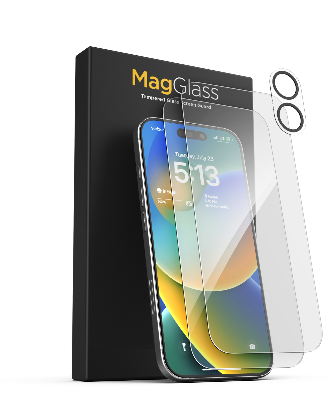 iPhone 16 Plus UHD Screen Protector 2-Pack with Lens Protector-image