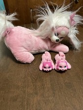 Puppy Surprise 2014 White Pink 2 Babies Puppies Just Play Plush Stuffed Pup Dog