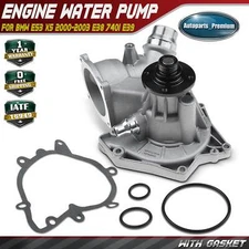 Engine Water Pump w/ Gasket & Seal for BMW E39 E38 E53 E52 540i 740i 740iL X5 Z8