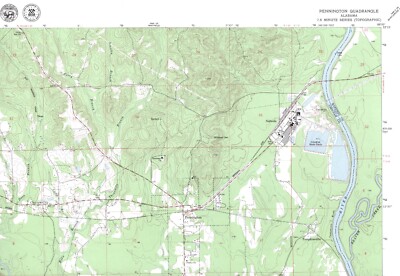 Pennington Quadrangle Alabama 1978 USGS Topo Map 7.5 Minute Topographic
