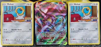 Melmetal VMAX 048/078 Pokémon Go TCG Card w/Five Meltan 045/078