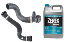 Upper & Lower Coolant Radiator Hoses + Coolant / Antifreeze for BMW X5 X6 X7