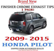 1SET 2009-2015 HONDA PILOT CHROME EXHAUST FINISHER