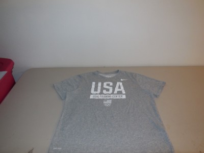 Nike USA 2016 Training Center T Shirt Brasil Olympics Grey Athletic Team Mens XL