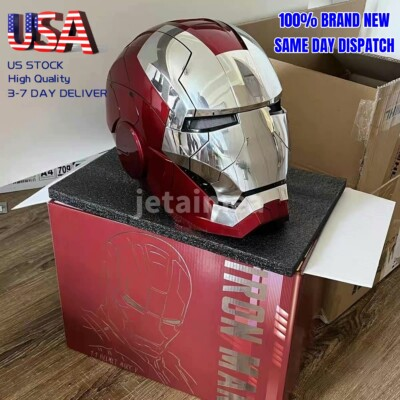#ad US AUTOKING Iron Man MK5 1:1 Helmet Wearable Voice controlled Mask Cosplay Prop $153.00