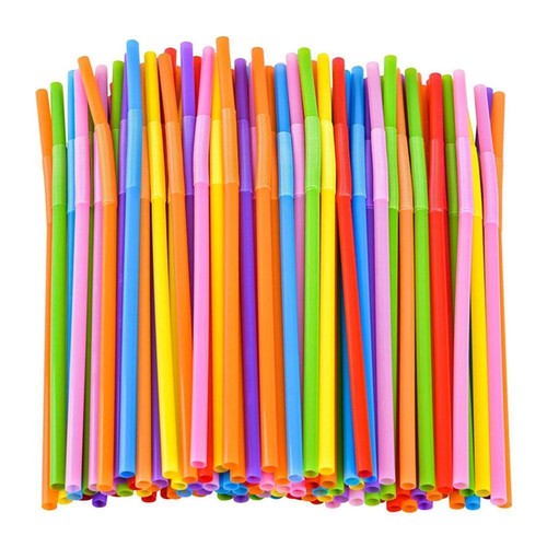 Cannucce colorate monouso 100 pezzi possono essere piegate US - Foto 4 di 12
