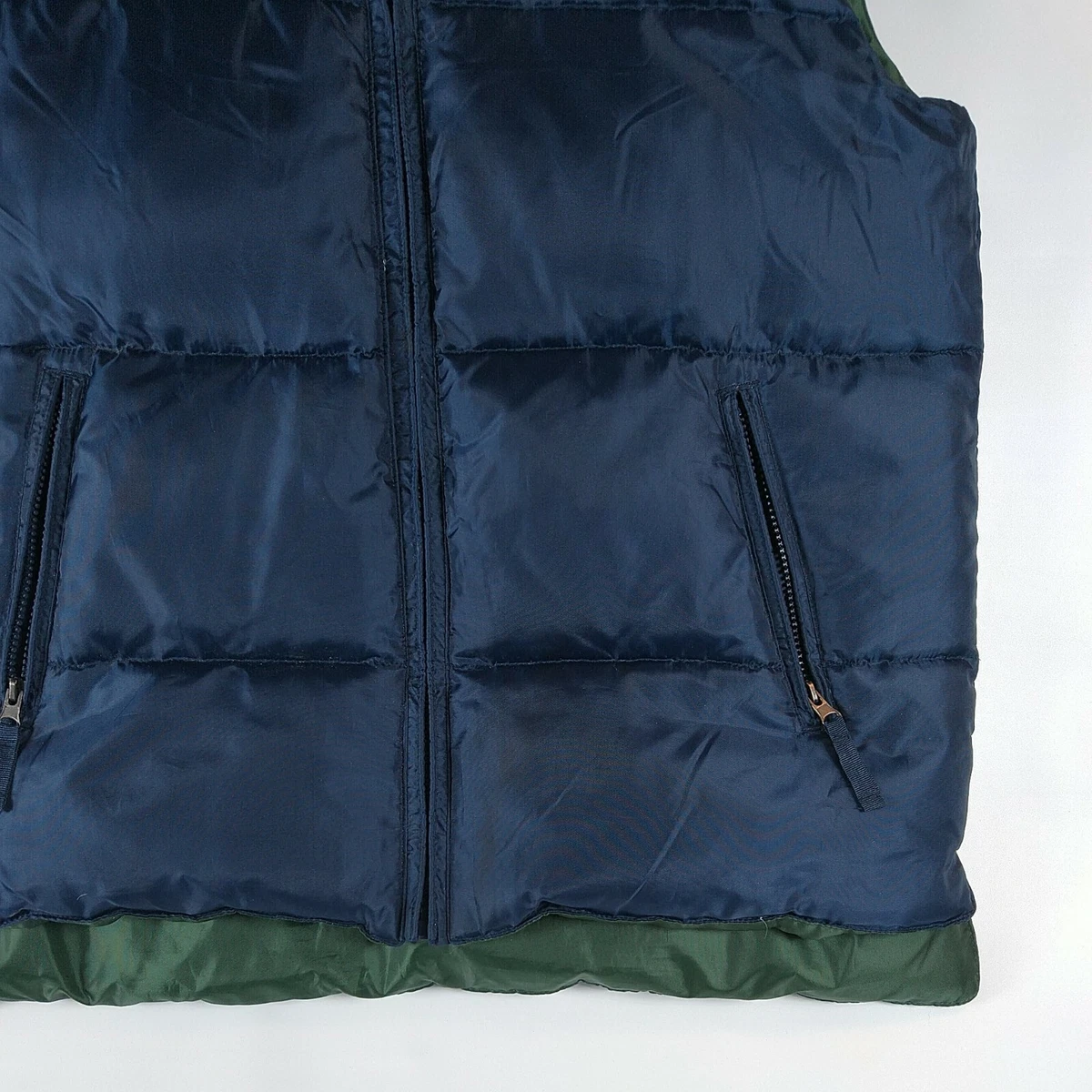Mens Vintage Steve and Barry's Double Down Puffer Vest Medium Blue Classic