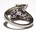 GIA certified 14k white gold 1.31ct engagement diamond sapphire ring Natural — photo 4