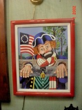 Red Skelton Independence Day 1458/1500 Art on Porcelain dating 1992 REDUCED 