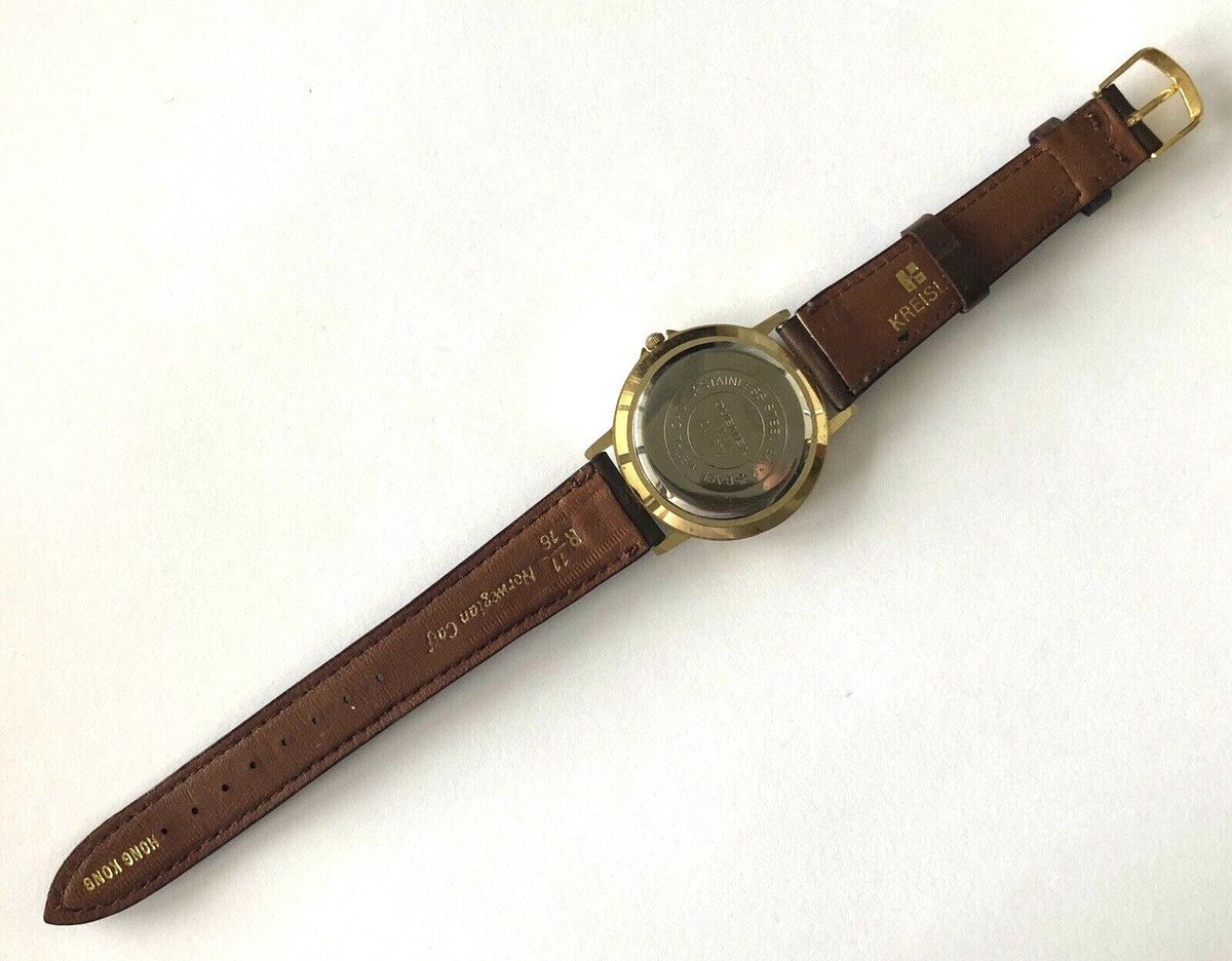 ケ*イ様 純天銀 crown made in japan コンパクト sv100 Quemex Quartz Japan Movt Watch Runs New Battery Black Band
