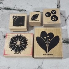 Stampin Up Rubber Stamps Nature Flowers Lot of 5 Crafting Scrapbooking